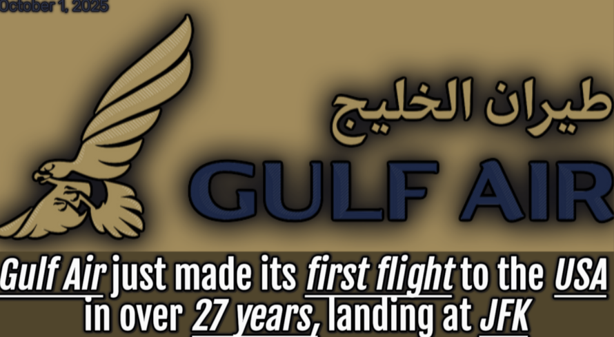 Gulf Air's first flight to JFK